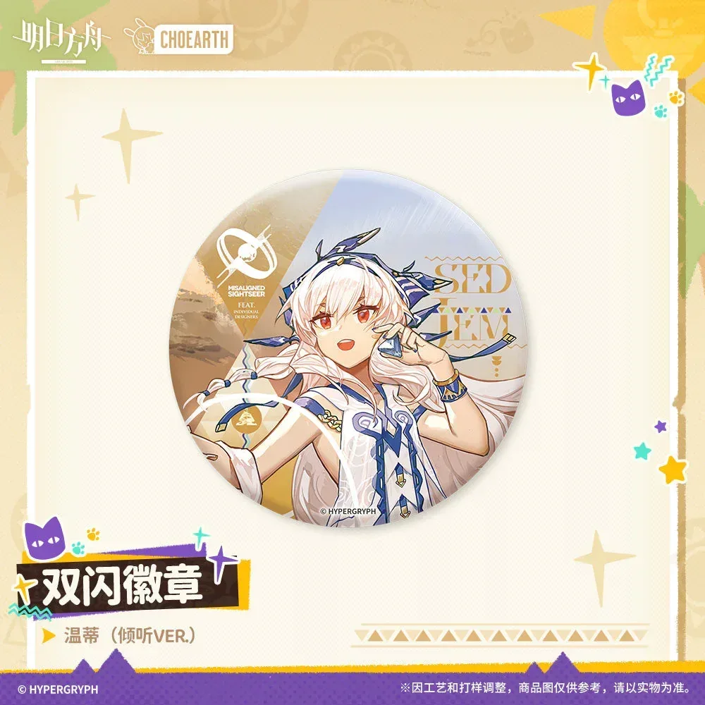 Arknights Glittering Shikishi Badge (Eyjafjalla the Hvít Aska, Nightingale, Hoederer, Weedy, Ptilopsis) - Image 2