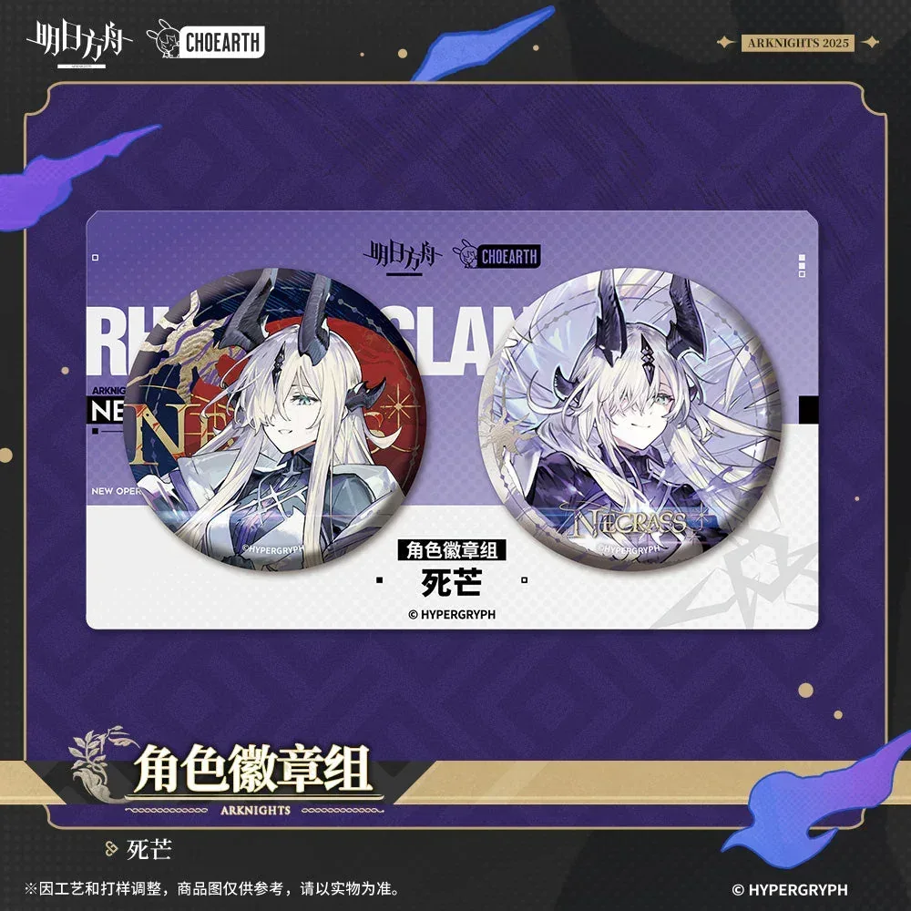 Arknights When Elegies Are Ashes Series Character Badge Set (Necrass / Reed The Flame Shadow) - Image 2