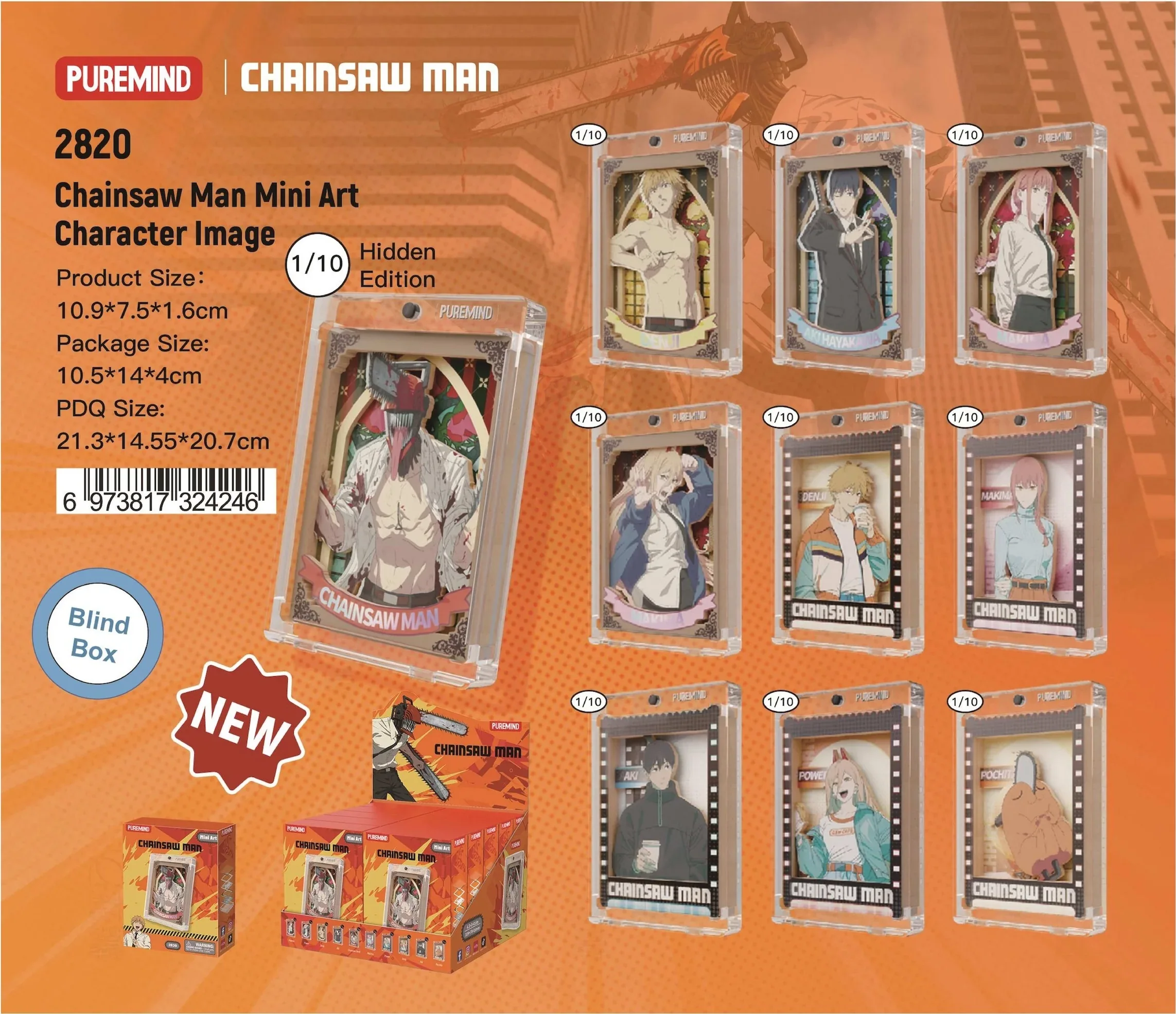 Chainsaw Man Wooden Mini Art Mystery Box - Image 2