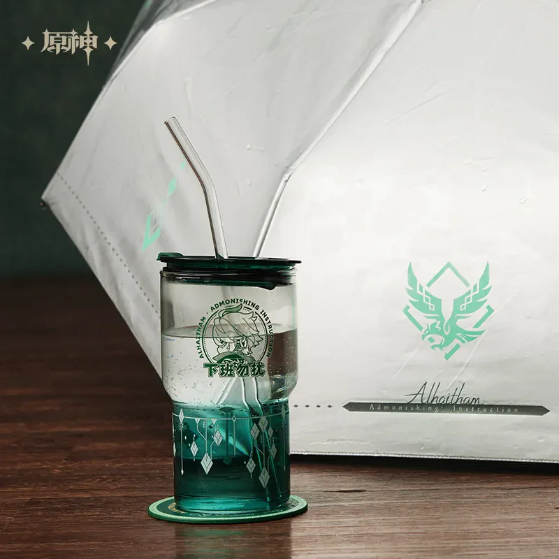 Genshin Impact Alhaitham Theme Impression Series Lidded Straw Cup Gift Set - Image 3