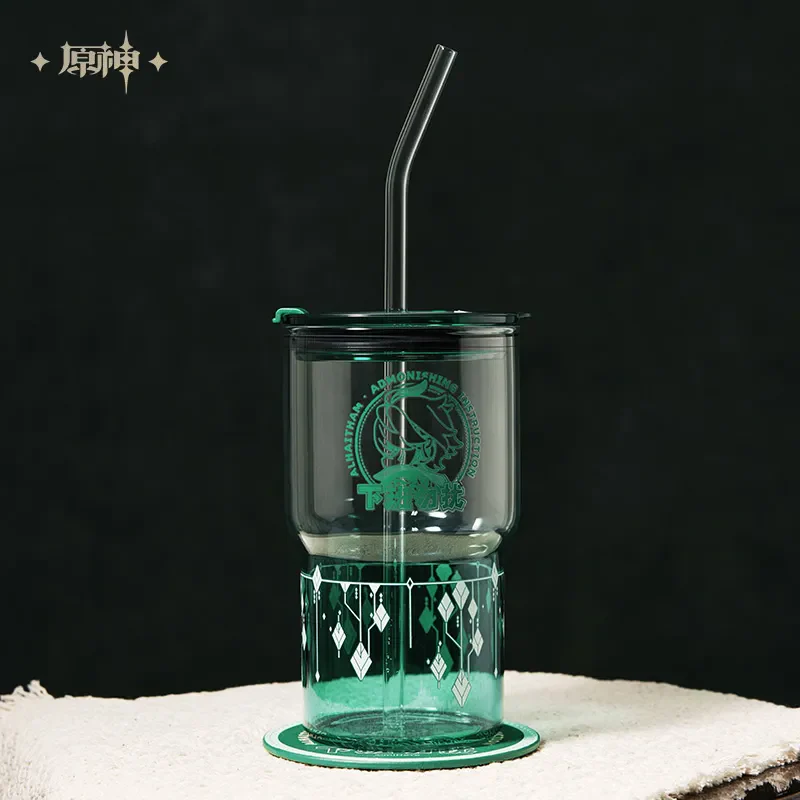 Genshin Impact Alhaitham Theme Impression Series Lidded Straw Cup Gift Set - Image 5