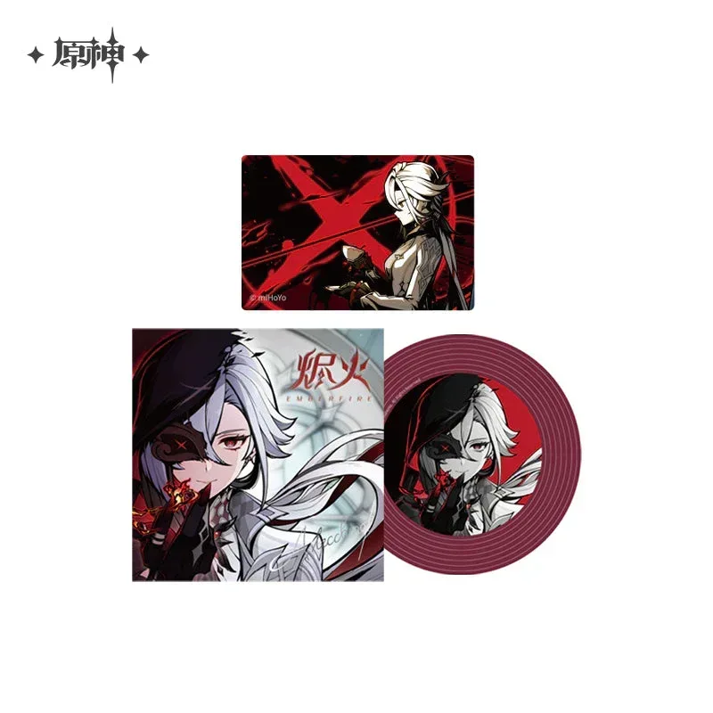 Genshin Impact Arlecchino Emberfire NFC Record Style Acrylic Ornament Set - Image 2