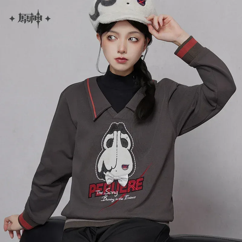 Genshin Impact Arlecchino Theme Impression Series Faux Two-piece Hoodie - Image 3