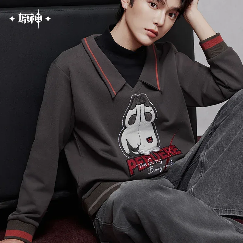 Genshin Impact Arlecchino Theme Impression Series Faux Two-piece Hoodie - Image 5