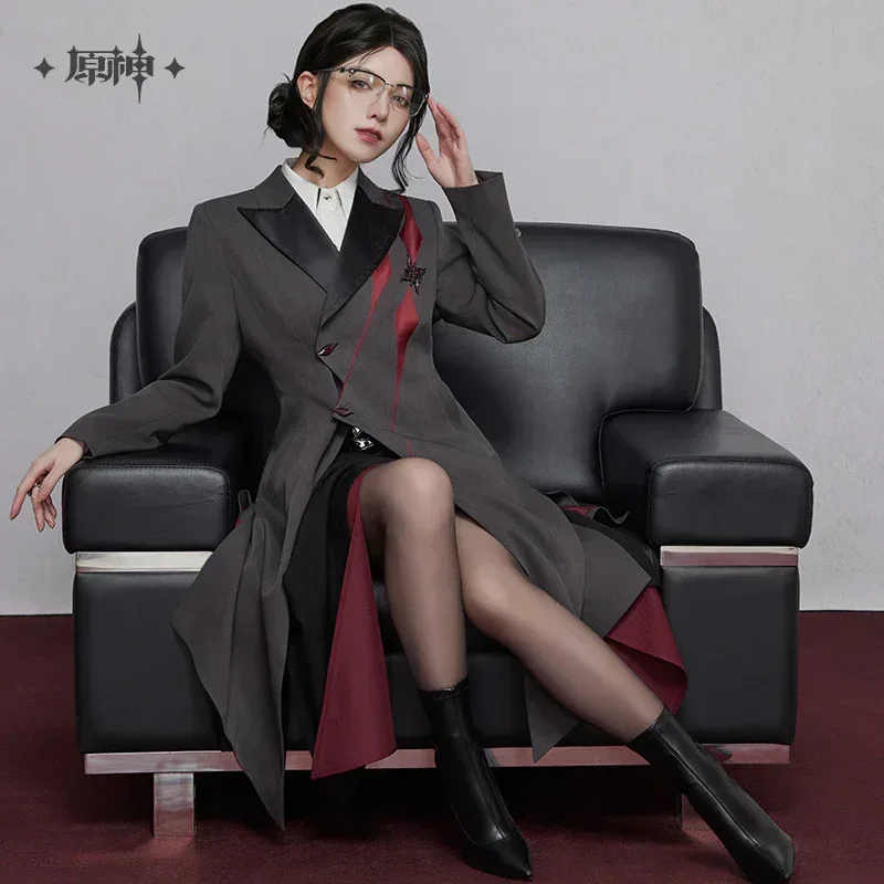 Genshin Impact Arlecchino Theme Impression Series Long Casual Coat - Image 3