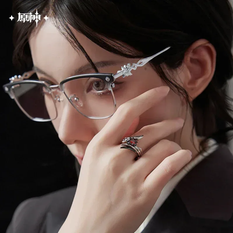 Genshin Impact Arlecchino Theme Impression Series Necklace & Ring Set - Image 2