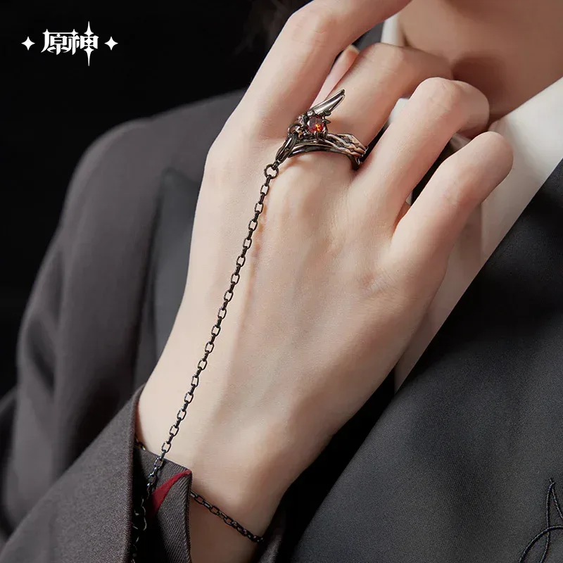 Genshin Impact Arlecchino Theme Impression Series Necklace & Ring Set - Image 4