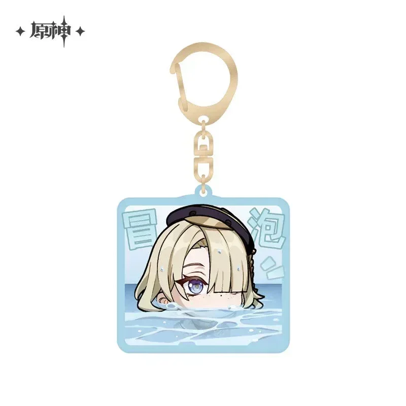 Genshin Impact Chibi Emojis Series Acrylic Keychain Court of Fontaine - Image 4