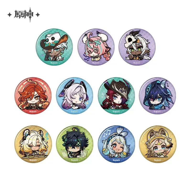 Genshin Impact Chibi Emojis Series Badge Natlan