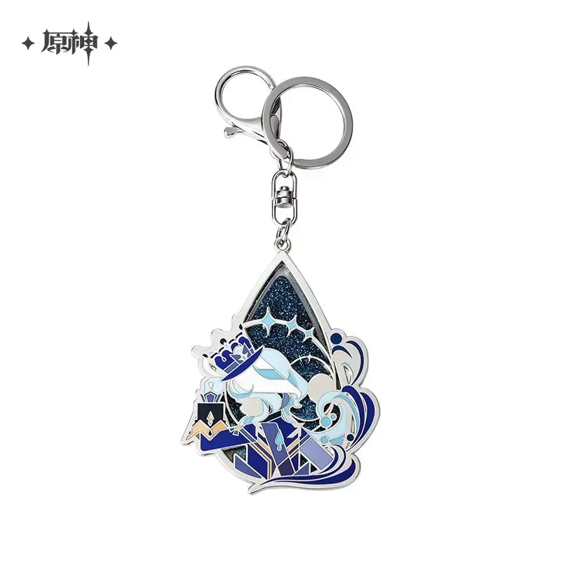 Genshin Impact Furina Stage Focus Glitter Quicksand Metal Keychain - Image 4