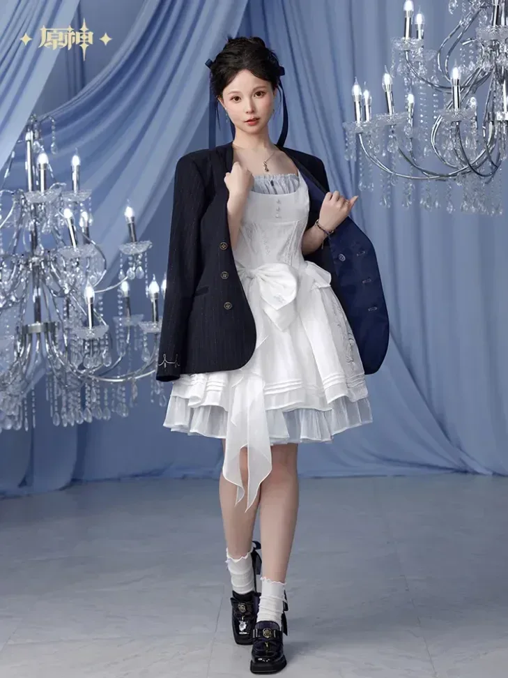 Genshin Impact Furina Theme Impression Series Collarless Casual Jacket - Image 4