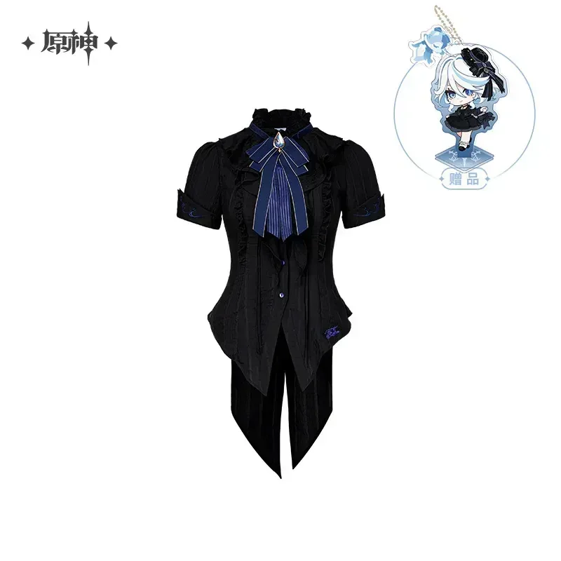 Genshin Impact Furina Theme Impression Series Short Sleeved Waist Slimming Shirt - Image 7