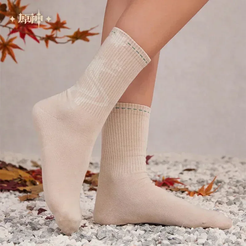 Genshin Impact Kaedehara Kazuha Theme Impression Series Mid-length Socks Set - Image 4