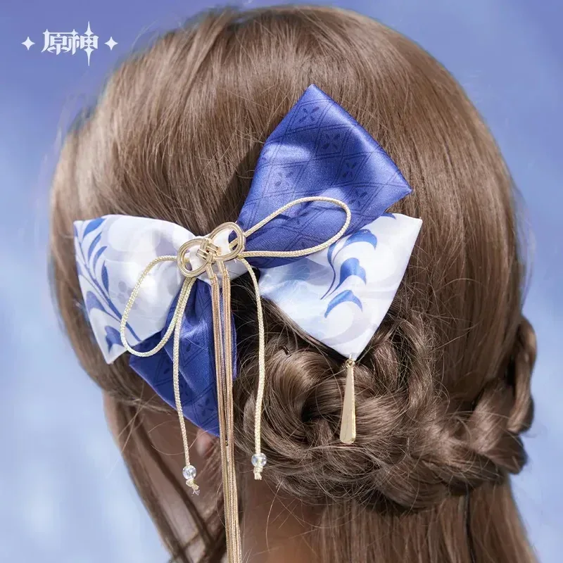 Genshin Impact Kamisato Ayato Theme Impression Series Bow Hair Pendant - Image 5