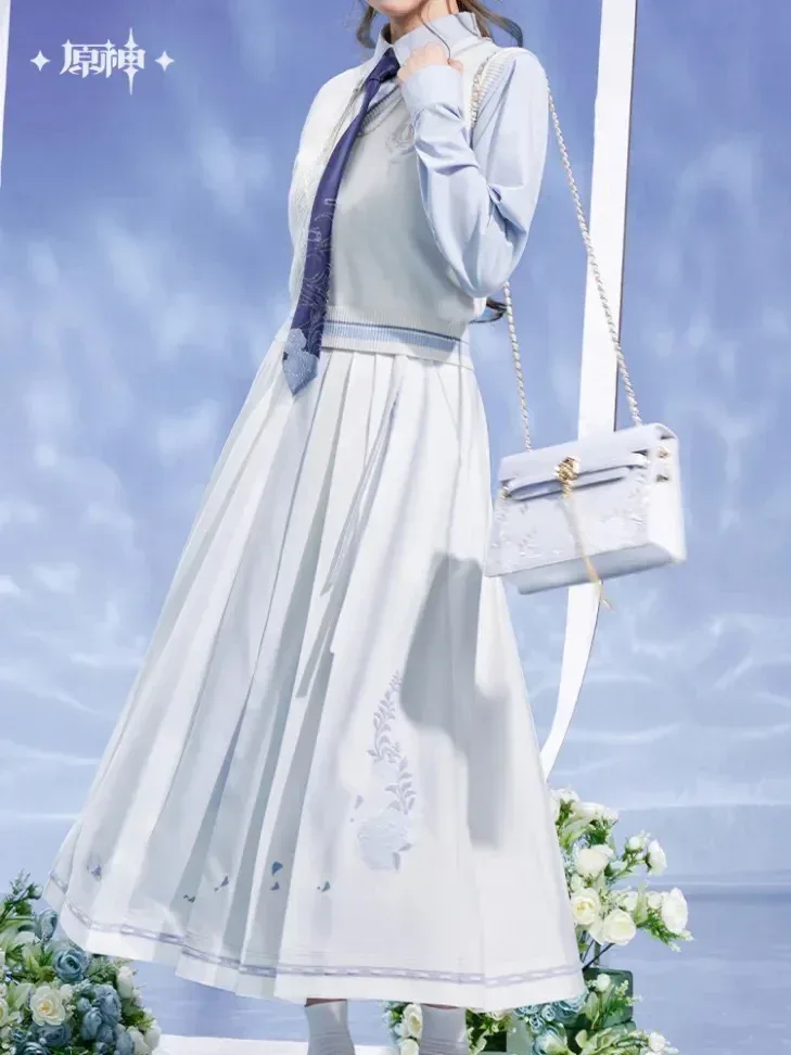 Genshin Impact Kamisato Ayato Theme Impression Series Long Pleated Skirt - Image 6