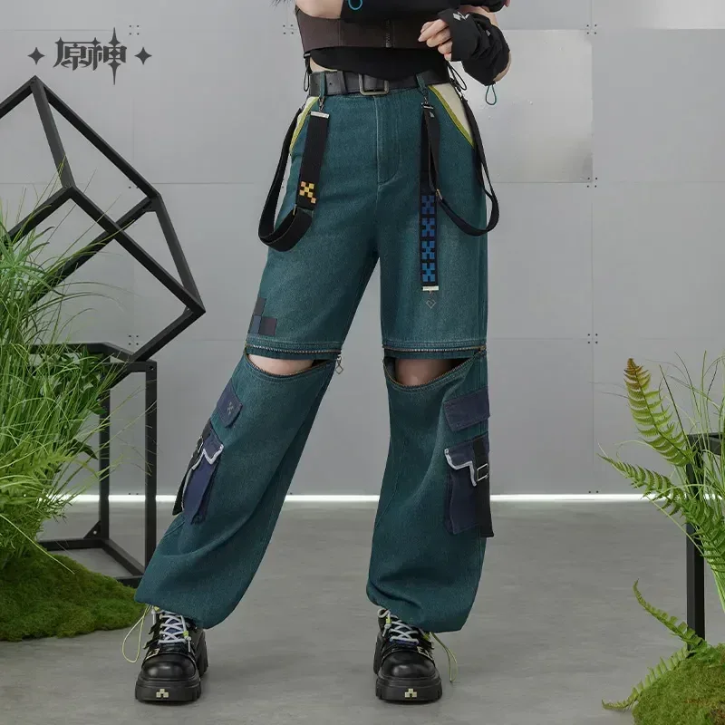 Genshin Impact Kinich Theme Impression Series Detachable Work Jeans - Image 6