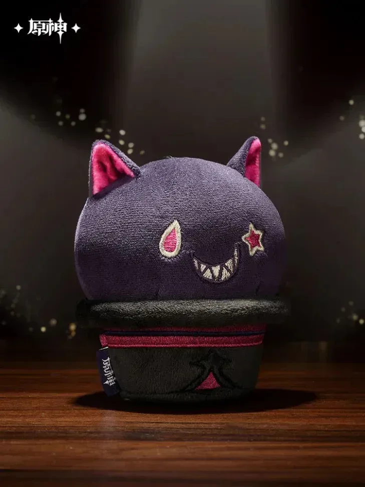 Genshin Impact Magic Show Series Lyney Weird Smile Fun Toys Hat Hat Cat Slow Rebound Plush Keychain - Image 3