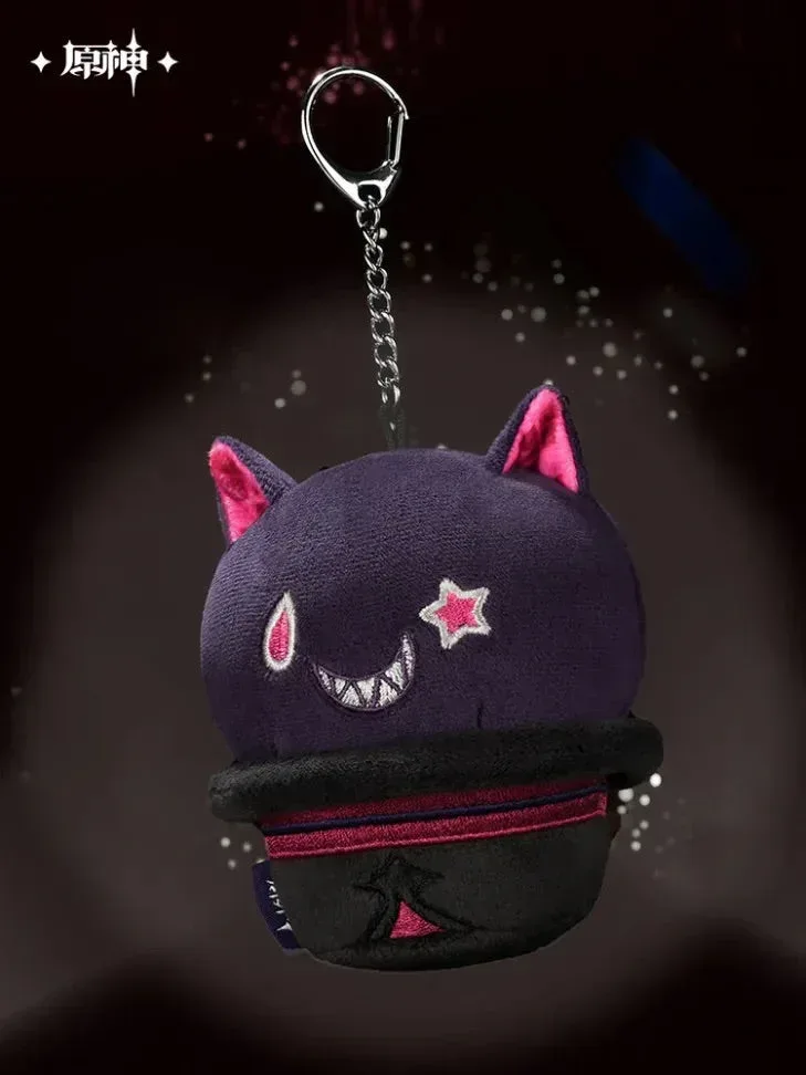 Genshin Impact Magic Show Series Lyney Weird Smile Fun Toys Hat Hat Cat Slow Rebound Plush Keychain - Image 4