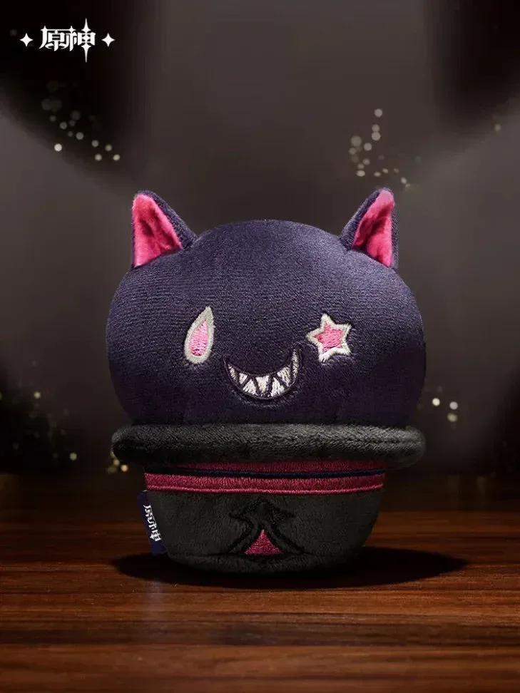 Genshin Impact Magic Show Series Lyney Weird Smile Fun Toys Hat Hat Cat Slow Rebound Plush Keychain - Image 5