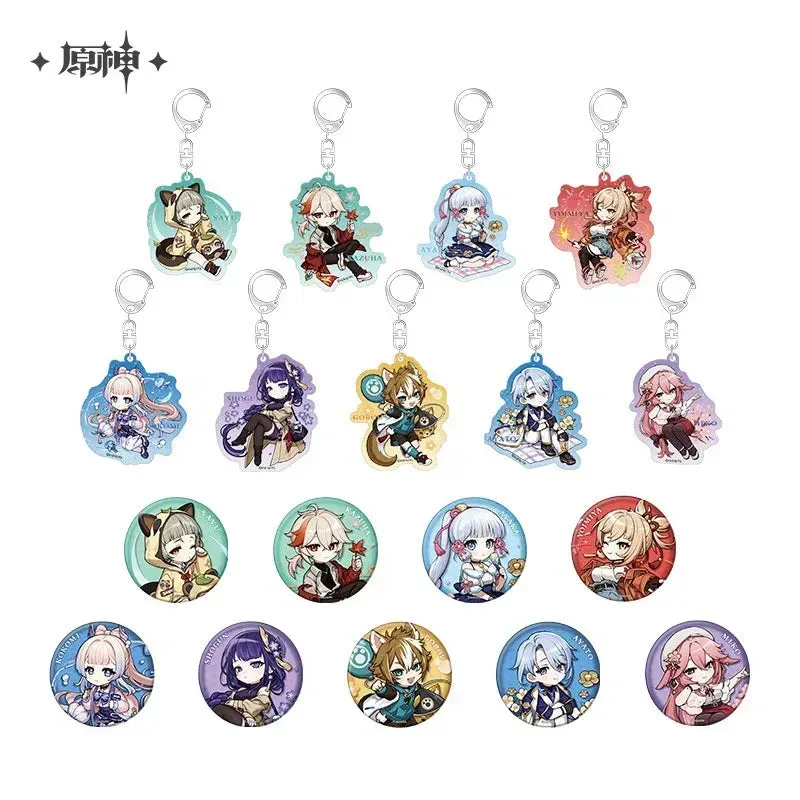 Genshin Impact Picnic Theme Chibi Character Series Merch