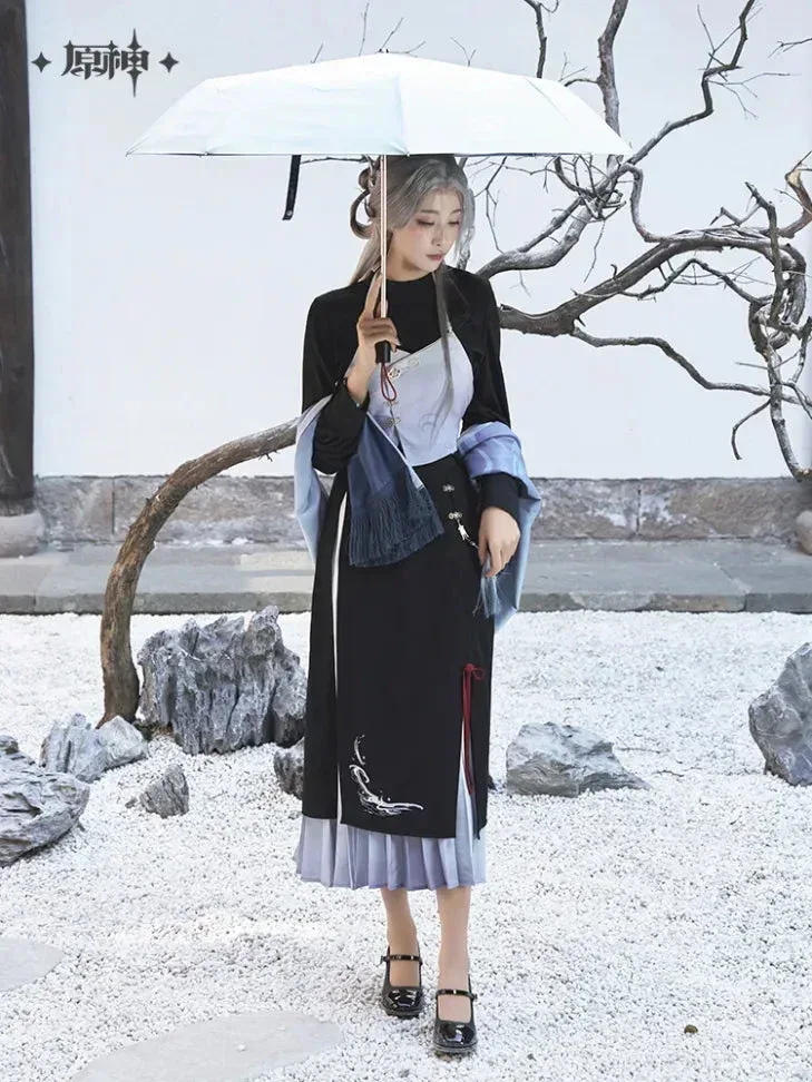 Genshin Impact Shenhe Theme Impression Series Folding Umbrella - Image 3