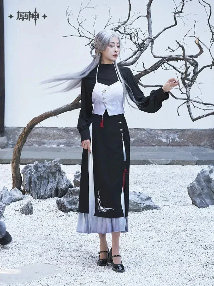 Genshin Impact Shenhe Theme Impression Series Half Skirt - Image 5