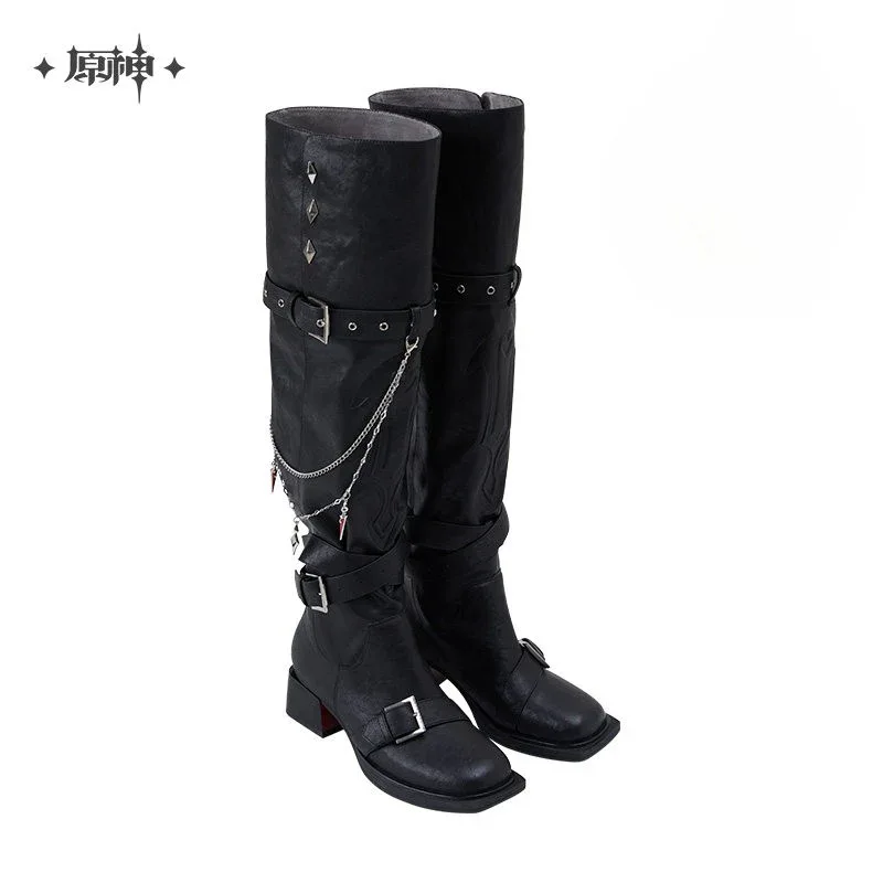 Genshin Impact Tartaglia Theme Impression Series Over-The-Knee Fold-Down Boots - Image 12