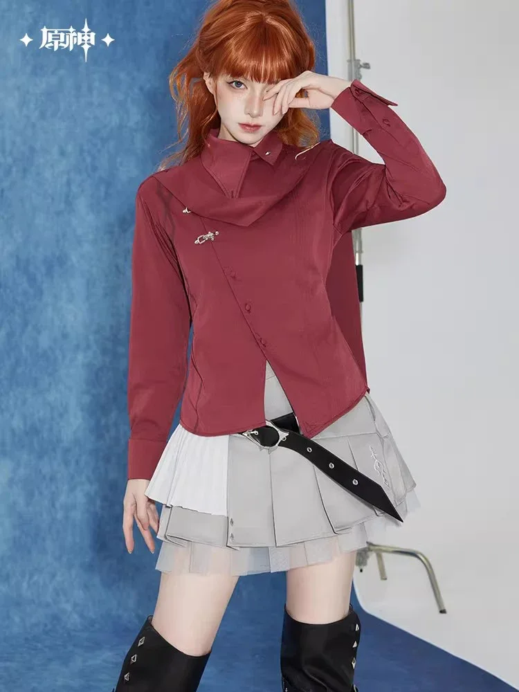Genshin Impact Tartaglia Theme Impression Series Pleated Mini Skirt - Image 5