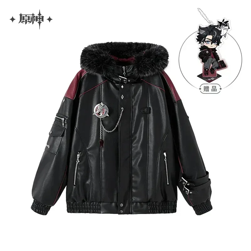 Genshin Impact Wriothesley Theme Impression Series Quilted PU Hooded Jackets - Image 10