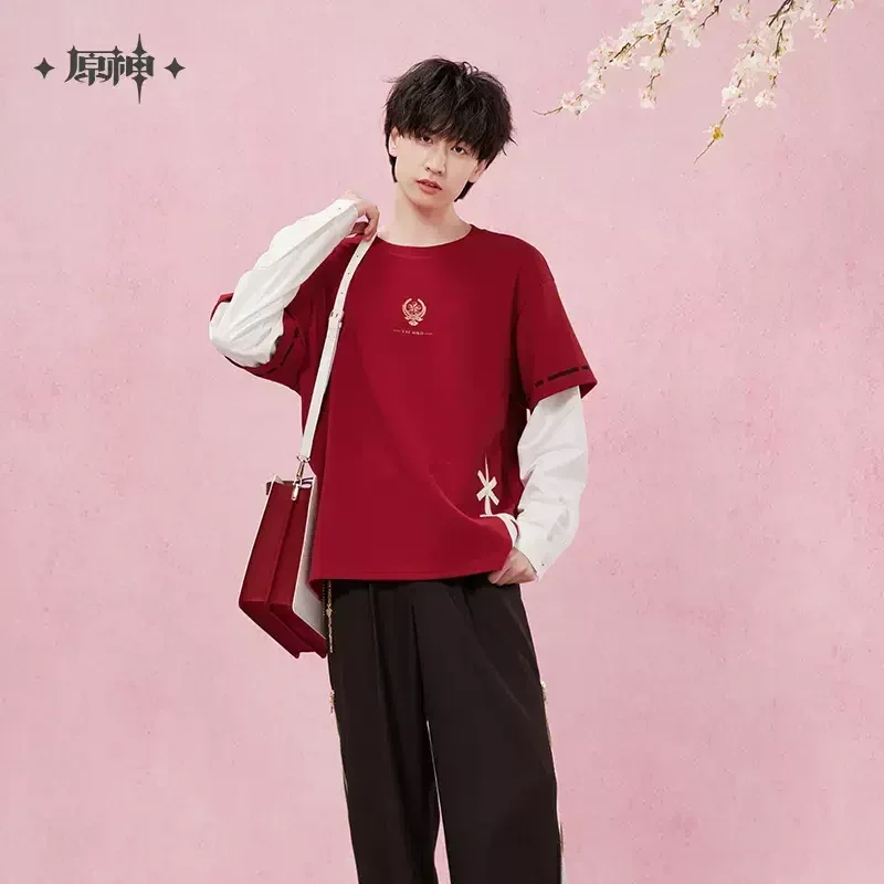 Genshin Impact Yae Miko Impression Series Patchwork Long-Sleeved T-shirt - Image 2