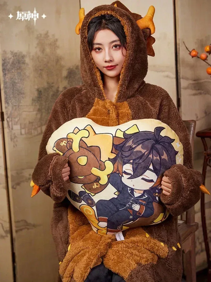 Genshin Impact Zhongli Theme Impression Series Chibi Pillow - Image 4