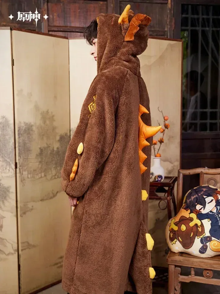 Genshin Impact Zhongli Theme Impression Series Exuvia Plush Home Robe (Including Eye Mask) - Image 5