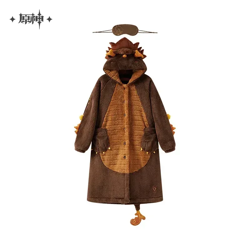 Genshin Impact Zhongli Theme Impression Series Exuvia Plush Home Robe (Including Eye Mask) - Image 8