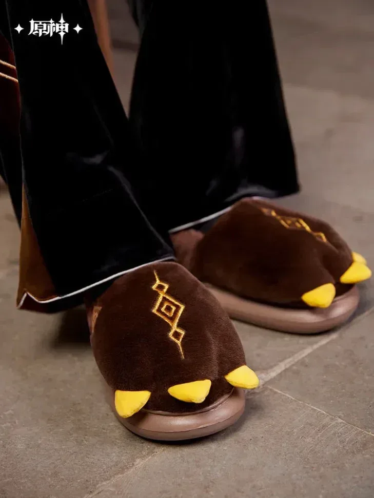 Genshin Impact Zhongli Theme Impression Series Exuvia Plush House Slippers - Image 2