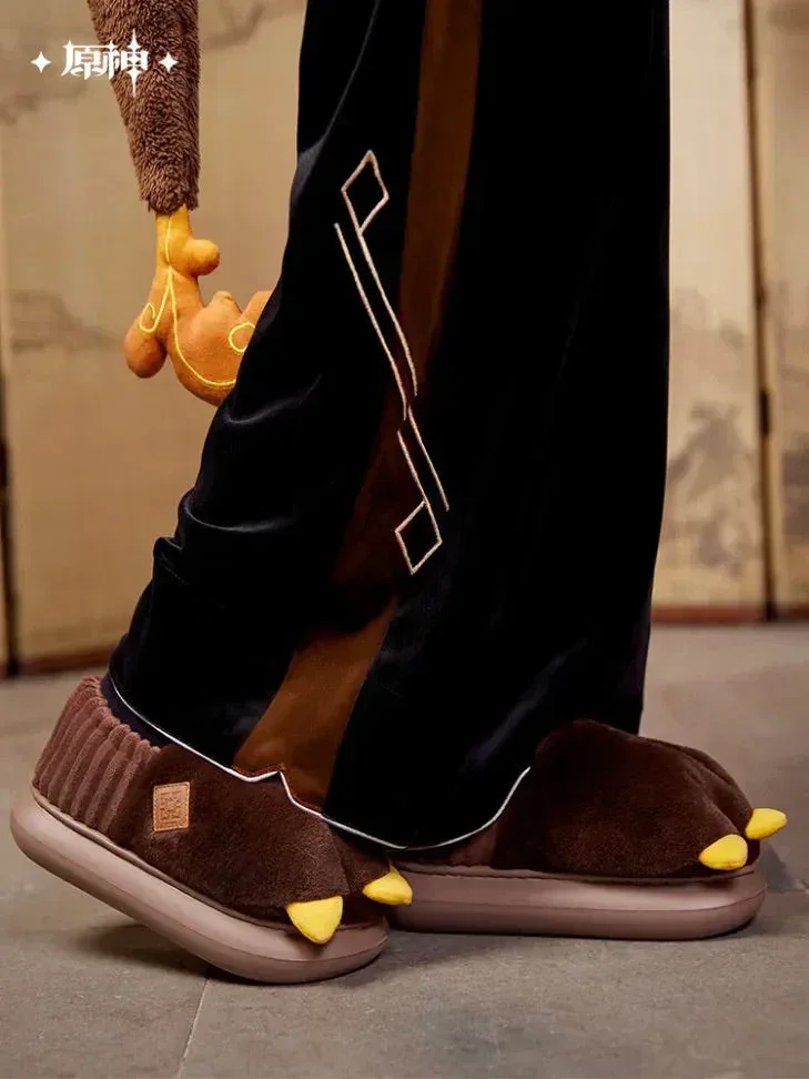Genshin Impact Zhongli Theme Impression Series Exuvia Plush House Slippers - Image 4