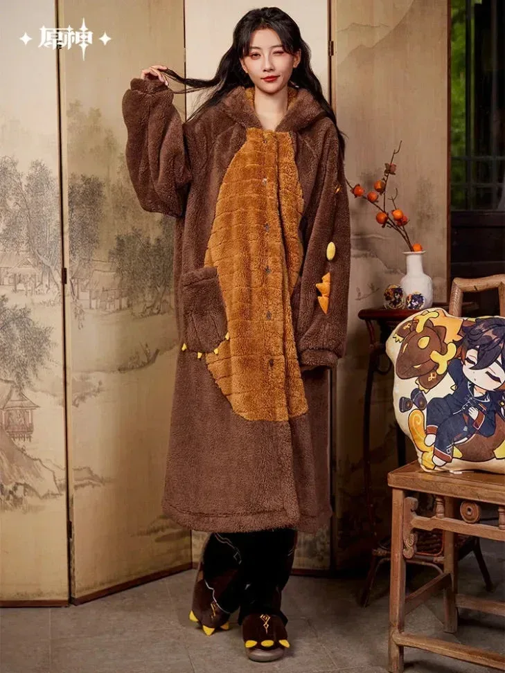 Genshin Impact Zhongli Theme Impression Series Exuvia Plush House Slippers - Image 5