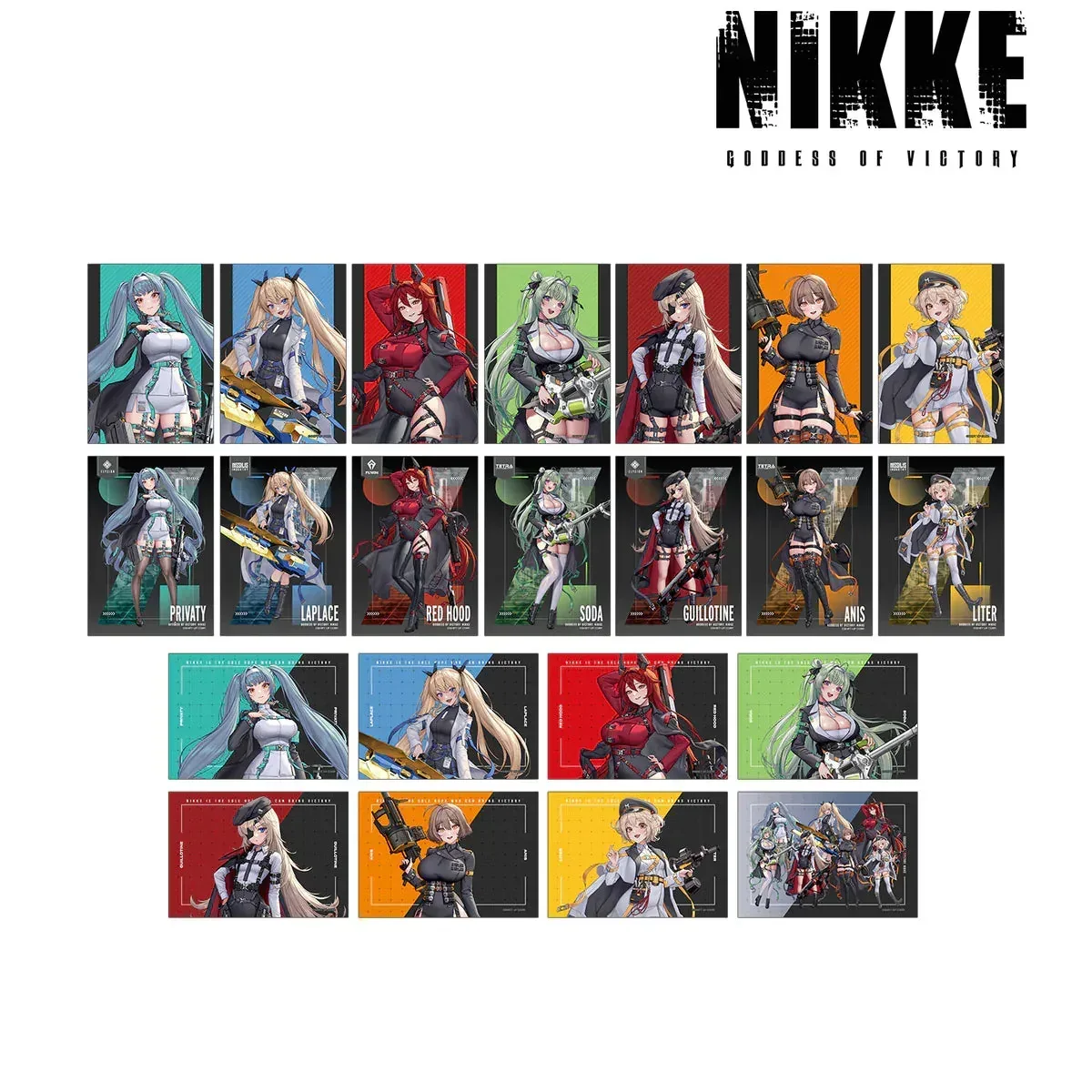 GODDESS OF VICTORY: NIKKE LOVECACAO Illustration Tactical Fashion Ver. Trading Bromide 2pcs Set - Image 2