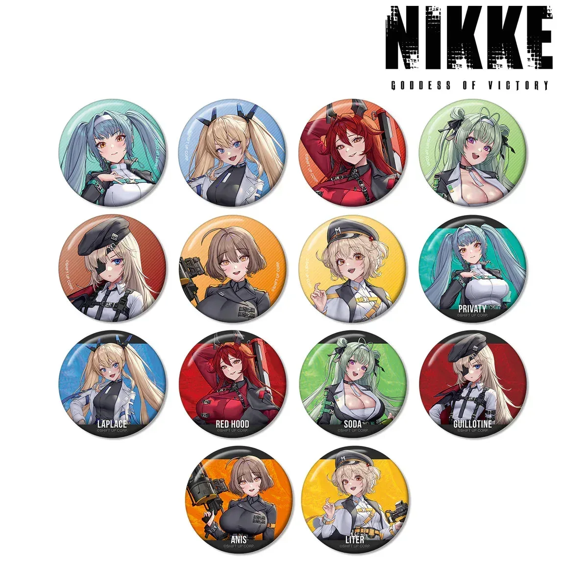 GODDESS OF VICTORY: NIKKE LOVECACAO Illustration Tactical Fashion Ver. Trading Tin Badge
