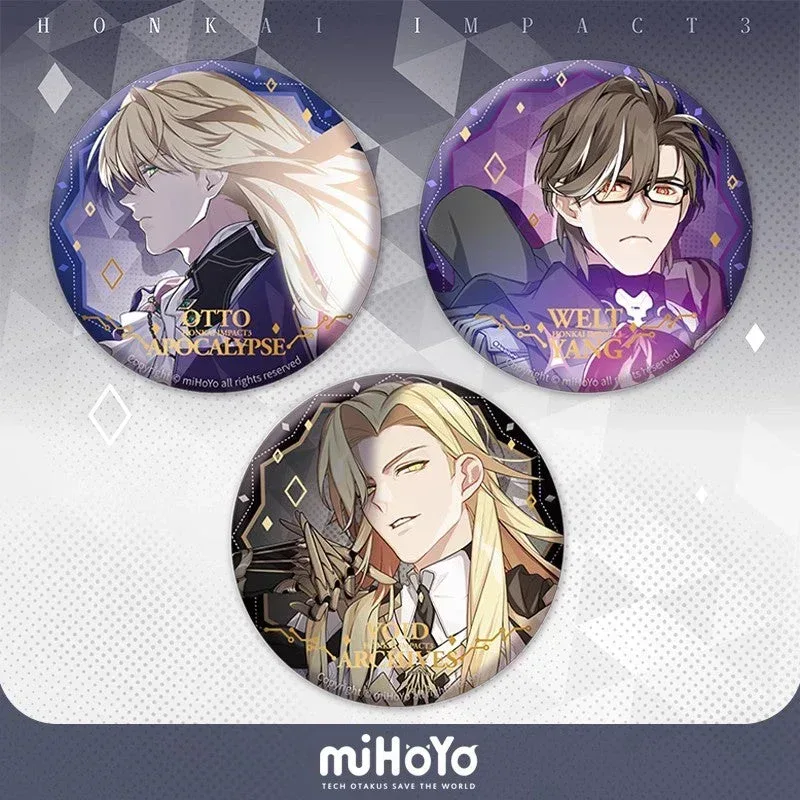 Honkai Impact 3rd Male Character Gold Stamping Badge - Image 2