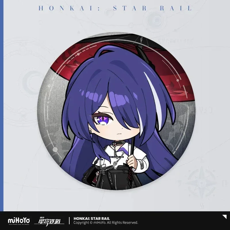 Honkai: Star Rail Acheron Illustrated Enamel Tinplate Badge (Not For Sale)