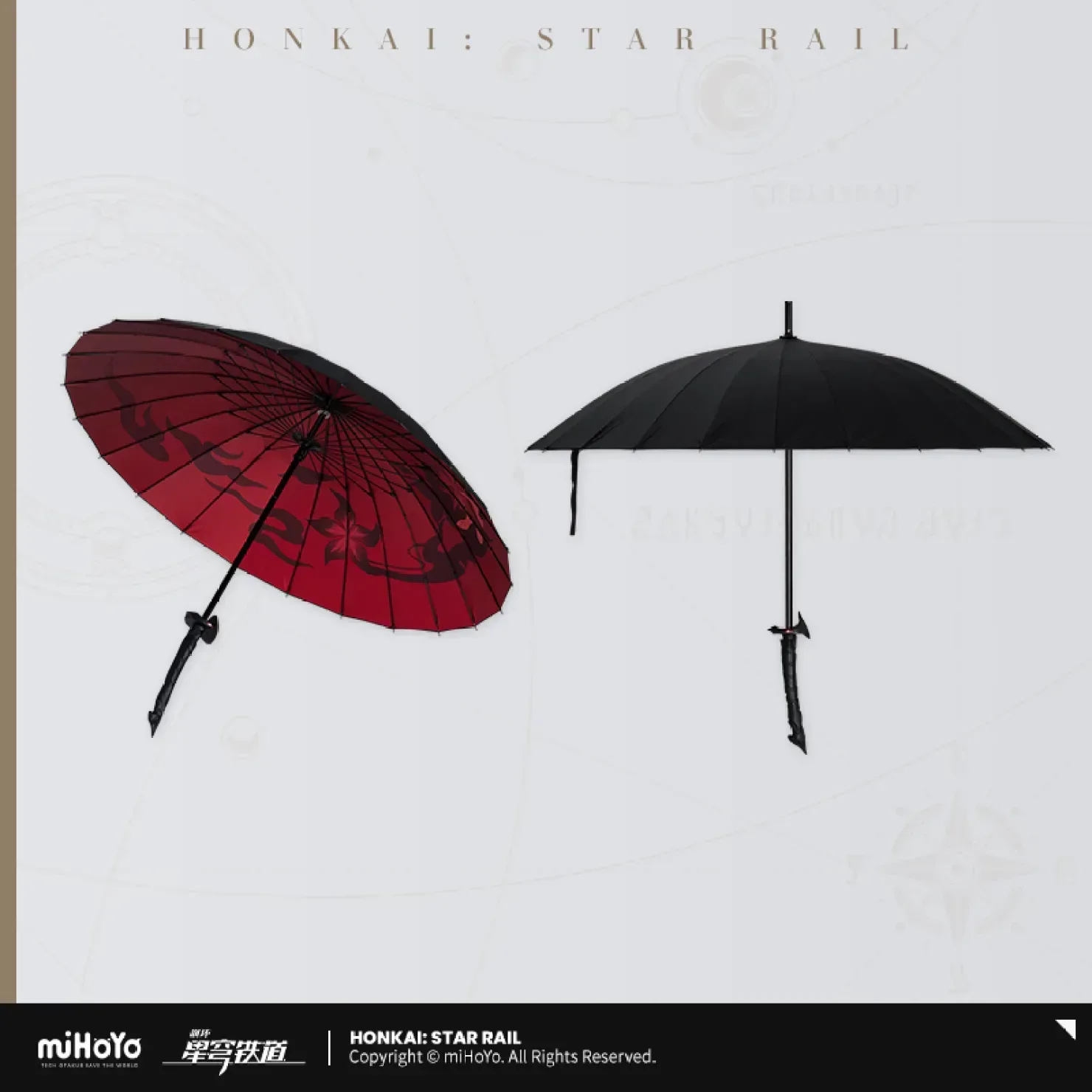 Honkai: Star Rail Acheron Theme Impression Series Long Handle Umbrella - Image 7