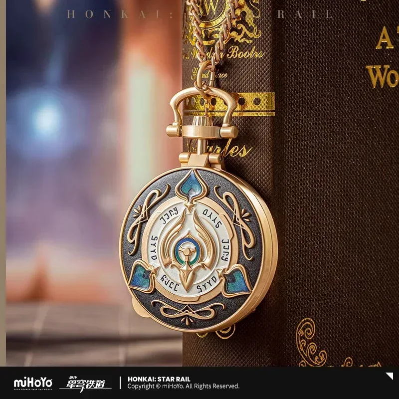 Honkai: Star Rail Aventurine Pocket Watch-Style Metal Pendant - Image 3