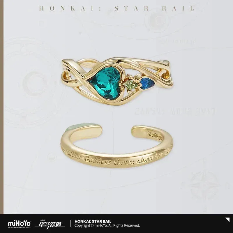 Honkai: Star Rail Aventurine Theme Impression Series Ring Set