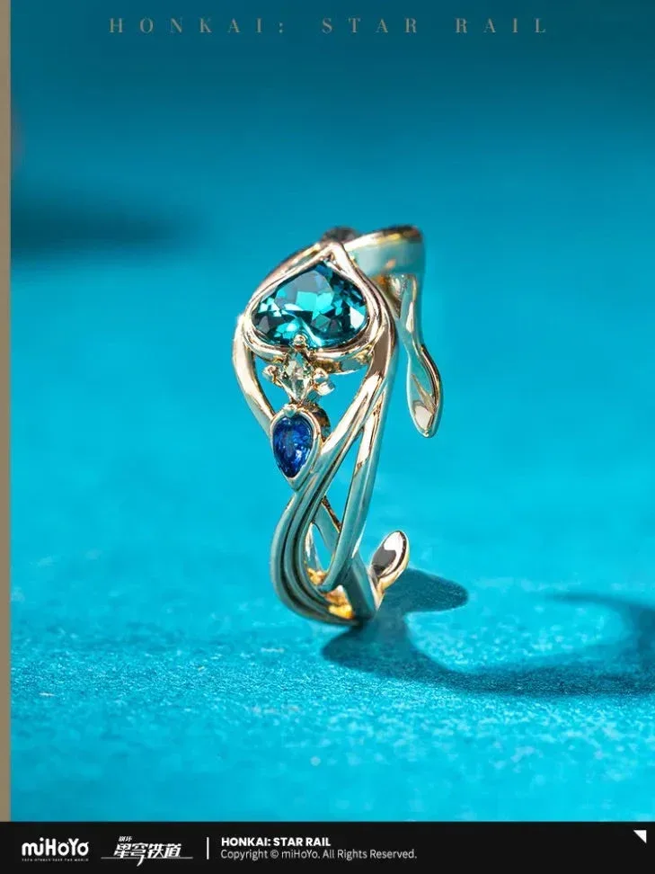 Honkai: Star Rail Aventurine Theme Impression Series Ring Set - Image 4