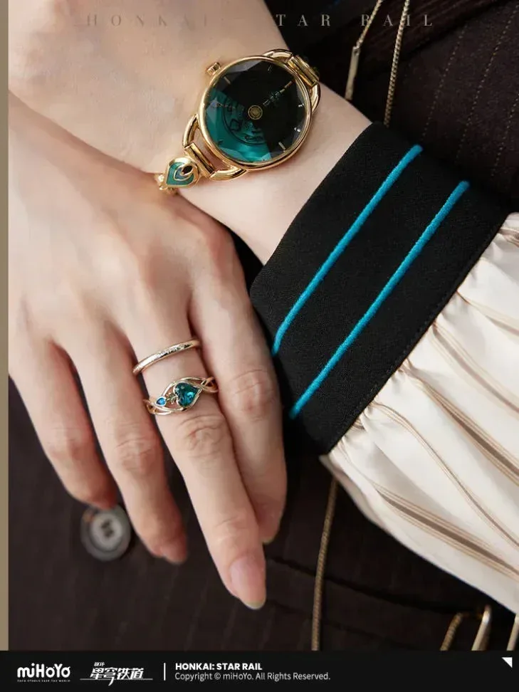 Honkai: Star Rail Aventurine Theme Impression Series Ring Set - Image 6