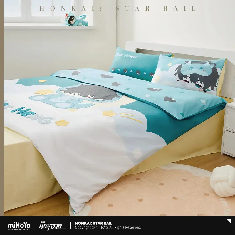 Honkai: Star Rail Boys Dormitory Chibi Household Series Four-piece Bedding Set - Image 2