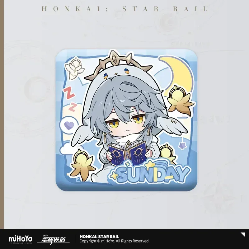 Honkai: Star Rail Boys Dormitory Series Chibi Square Badge - Image 2