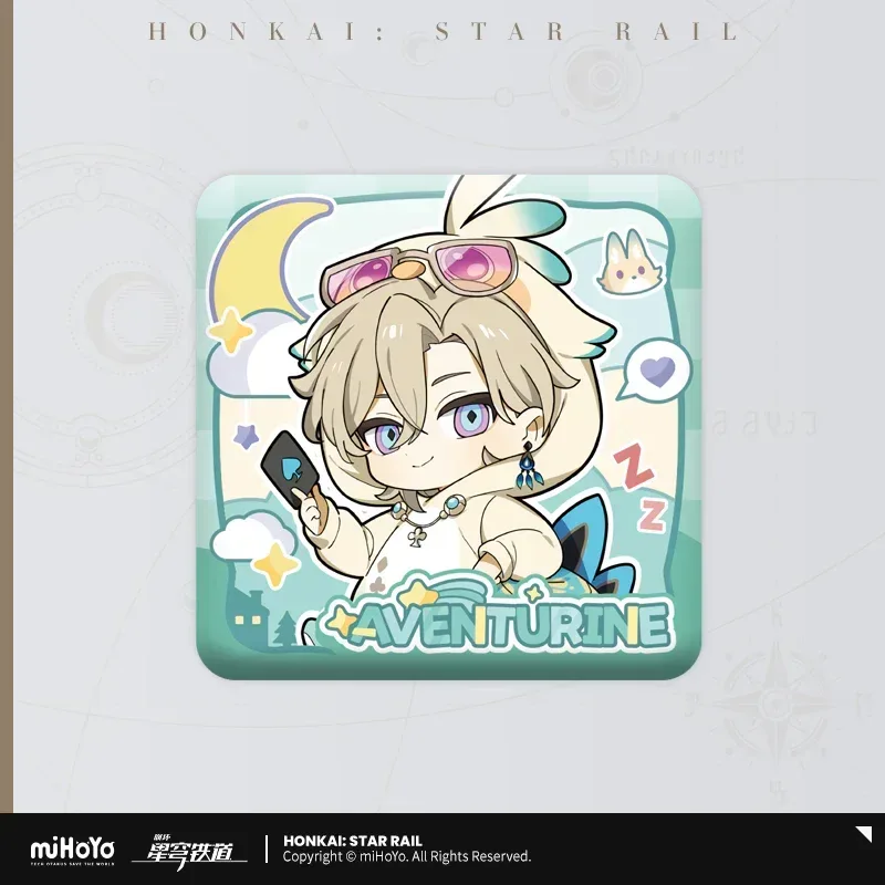Honkai: Star Rail Boys Dormitory Series Chibi Square Badge - Image 9