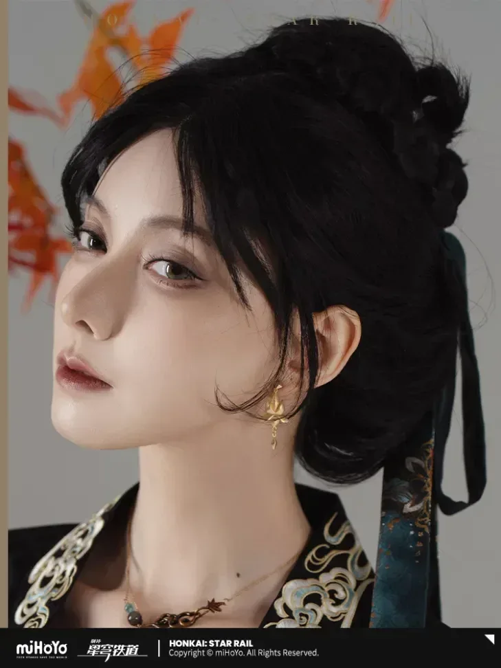 Honkai: Star Rail Dan Heng • Imbibitor Lunae Theme Impression Series Water Lily Earrings - Image 5