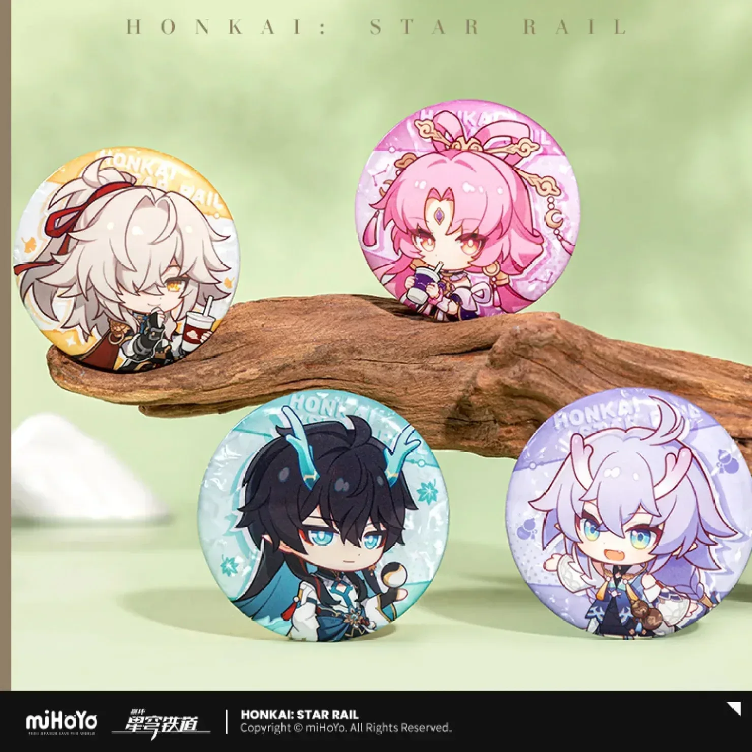 Honkai: Star Rail Express Travel Series Chibi Acrylic Tinplate Badge